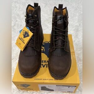 Herman Survivors Dover 6” Leather Steel Toe Waterproof Brown Work Boots Size 14